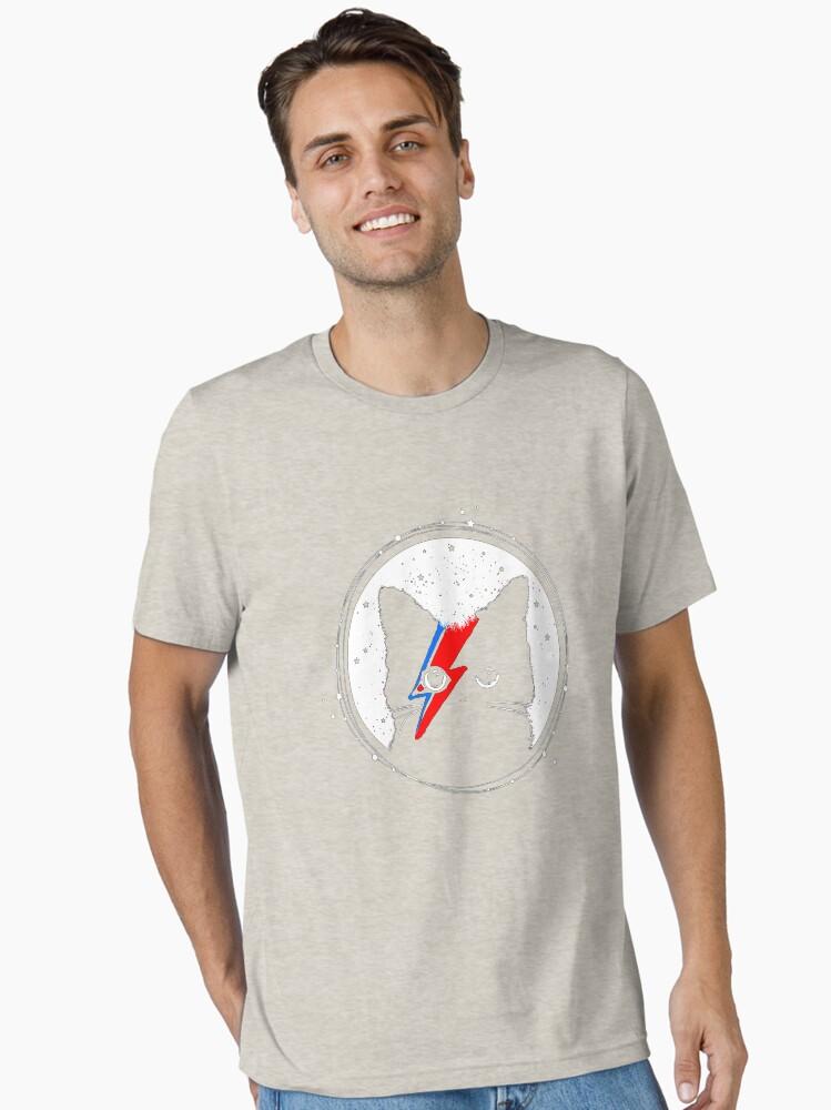 David Bowie Black-Cat-David-Bowie-Starry-Background-Shirt Essential T-Shirt