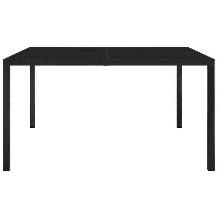Maison Exclusive - Table de jardin 130x130x72 cm Noir Acier et verre