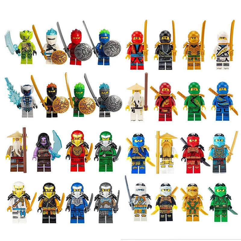Ninja Motorcycle Building Blocks Set Lloyd Nya Compatible Lego Figures Cool Racing Bike Model Toy for Kids Educational Gift 6 Pack