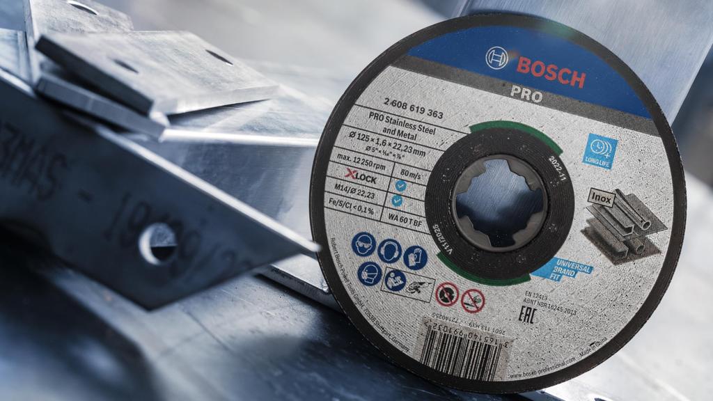 Bosch Отрезной круг по нержавеющей стали Упаковка 10 шт. 2608619364 X-LOCK 125x1,6 мм