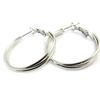 [L9652] - Silver 'Choréographie' Hoop Earrings Ø 30 Mm