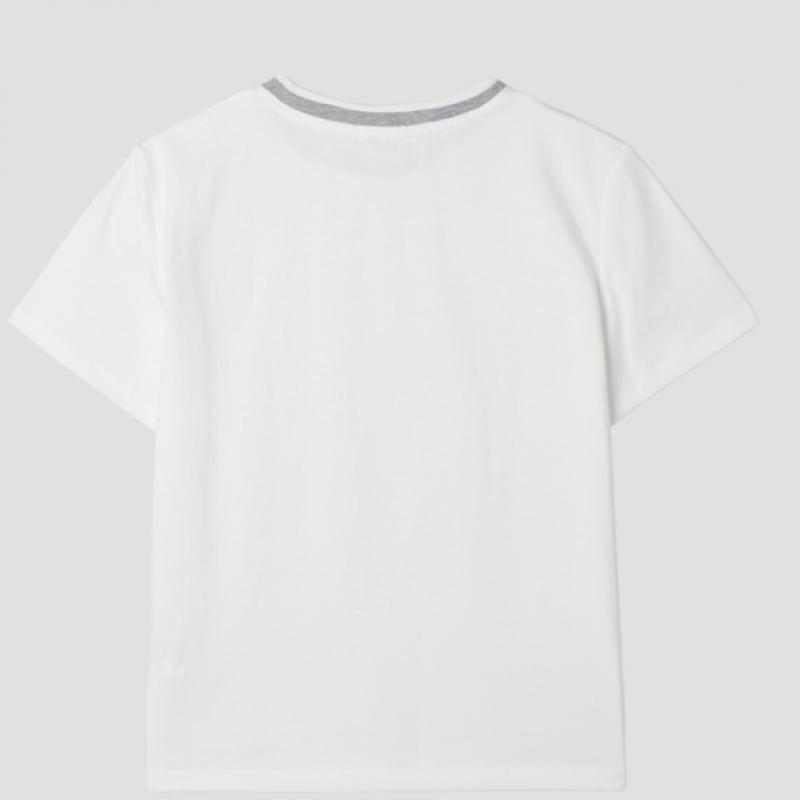 [She S Miss] Футболка с круглым вырезом и короткими рукавами в тон цвета SwjTSp22030