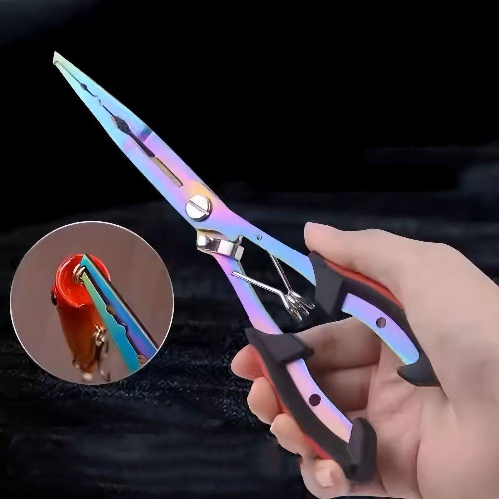 1 Set Split Ring Opener Fishing Pliers Portable Fishing Line Cutter Angling Helper