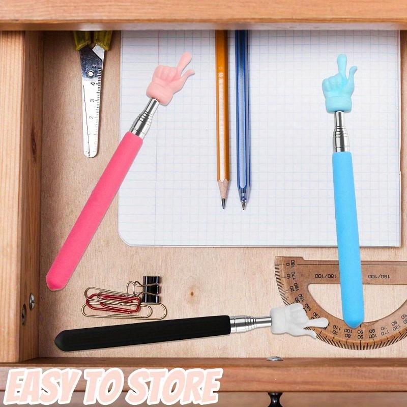 3Pcs Telescopic Teachers Pointer, Extendable Hand Pointer Finger Pointer Stick, Mini Retractable Classroom Pointer