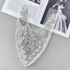 White Handmade Beaded Sequined Flower Mesh Collar Exotic Dress Wedding Decoration Accessories Front Collar Cloth Sticker