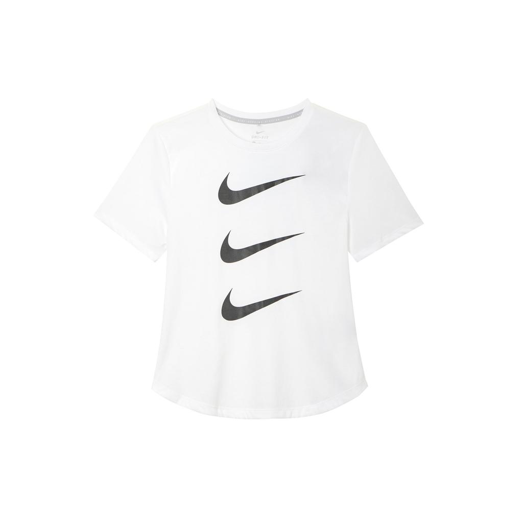 Nike Женские футболки с короткими рукавами и светоотражающим логотипом Run Division, белые DC4324-100