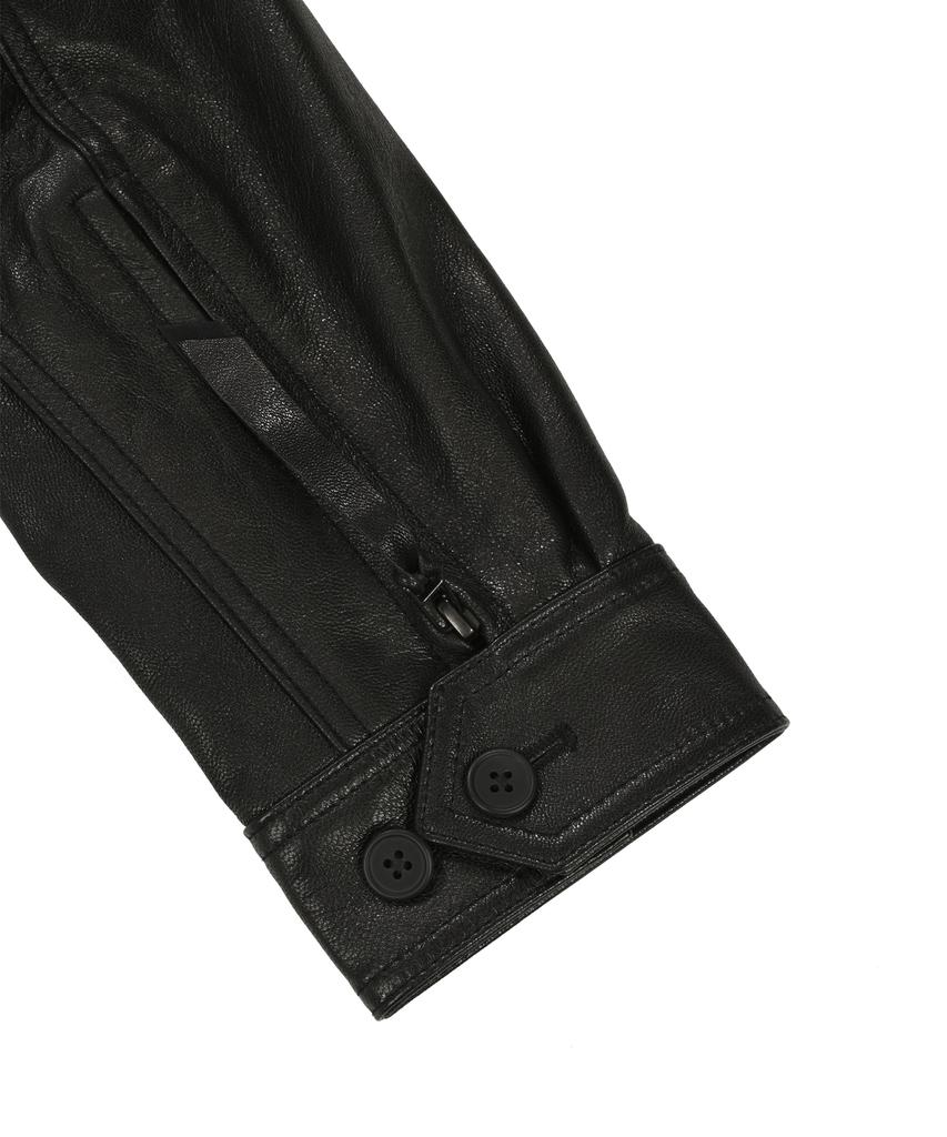 Avirex Goat Vegetable Leather Anj4 Jacket / 7835950016 Black