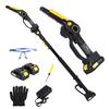 2-in-1 Cordless Pole Saw & Mini Chainsaw, Brushless Electric Chain Saw with 2 X 2.0Ah Battery, 4.9-7.5ft Adjustable Pole Saw for Tree Pruning