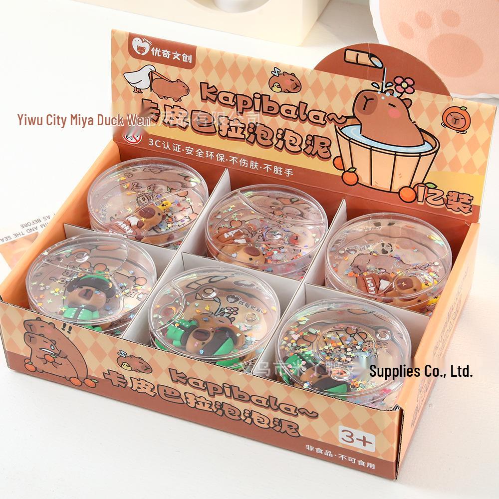 Мультяшная Животная Игрушка-Слайм с Пузырьками - Растягивающаяся, Нелипкая для Снятия Стресса с Фигурками