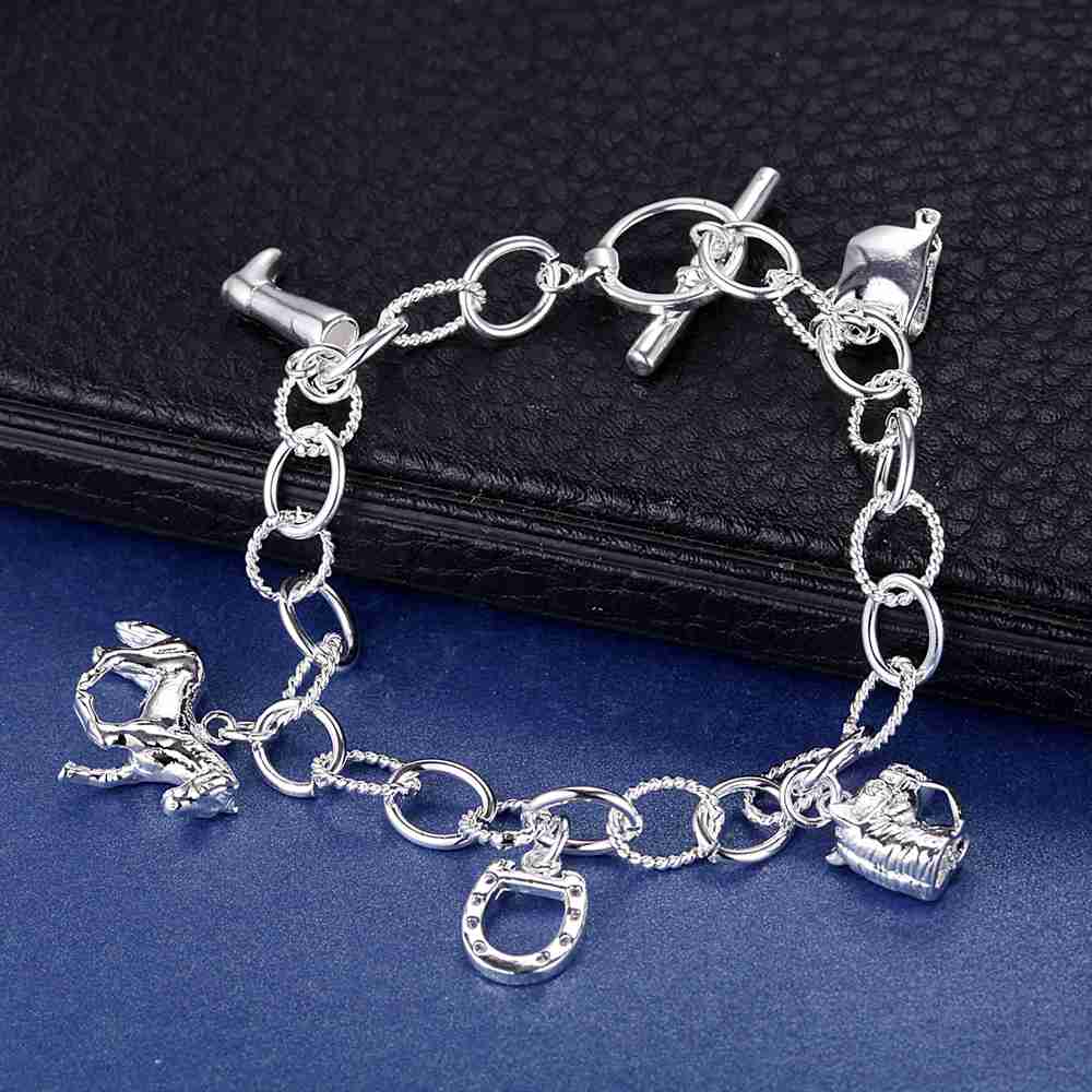925 Silver Bracelet Heart High Quality Romance Chain For Woman Men Fashion Engagement Party Wedding Jewelry Gift