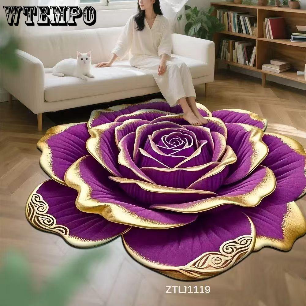 WTEMPO 3D Цветочный Ковер Ковер для Спальни Коврик для Пола в Ванную Комнату Противоскользящий Коврик для Пола