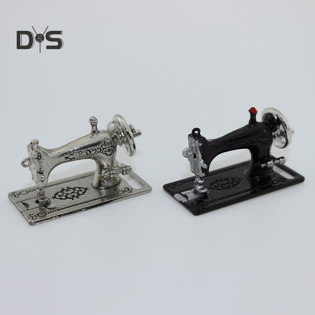 Мини-прекрасная модель швейной машины из сплава, игрушечный кукольный домик, миниатюрные аксессуары