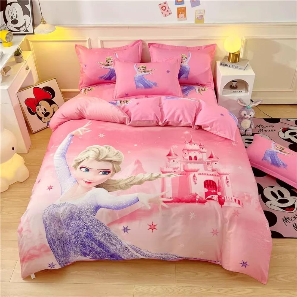 Мультяшный мотив Снежной королевы, Постельные комплекты из микрофибры, Детский пододеяльник для подростков и взрослых, Пододеяльник с мотивом принцессы
