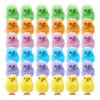 36 Pcs Easter Fur Chicks Mini Simulation Plush Chicks Small Colorful Fluffy Chicken Easter Basket Stuffer for Spring Home Garden Decor