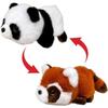 Reversible Panda Plush Toy, Flip To Turn Pandas Into Red Pandas, Simulated Panda/Red Panda 2-in-1 Doll,Sensory Fidget Doll