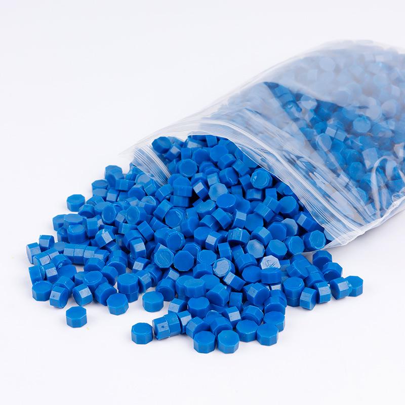 Pearlescent Iridescent Sealing Wax Stamp Set with Octagonal Wax Granules