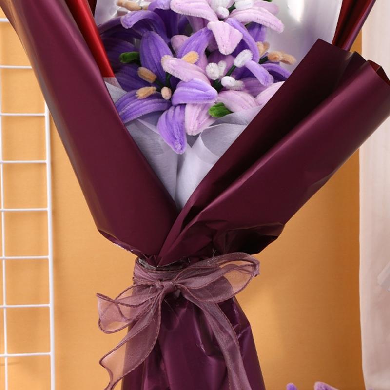 Diy Flower Bouquet Kits Complete Pipe Cleaners Crafts Supplies Set DIY Flower Bouquet Making Kits for Adult Kids GiftS