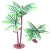 5Pcs Realistic Coconut Palm Tree Models DIY Miniature Beach Landscape Accessory
