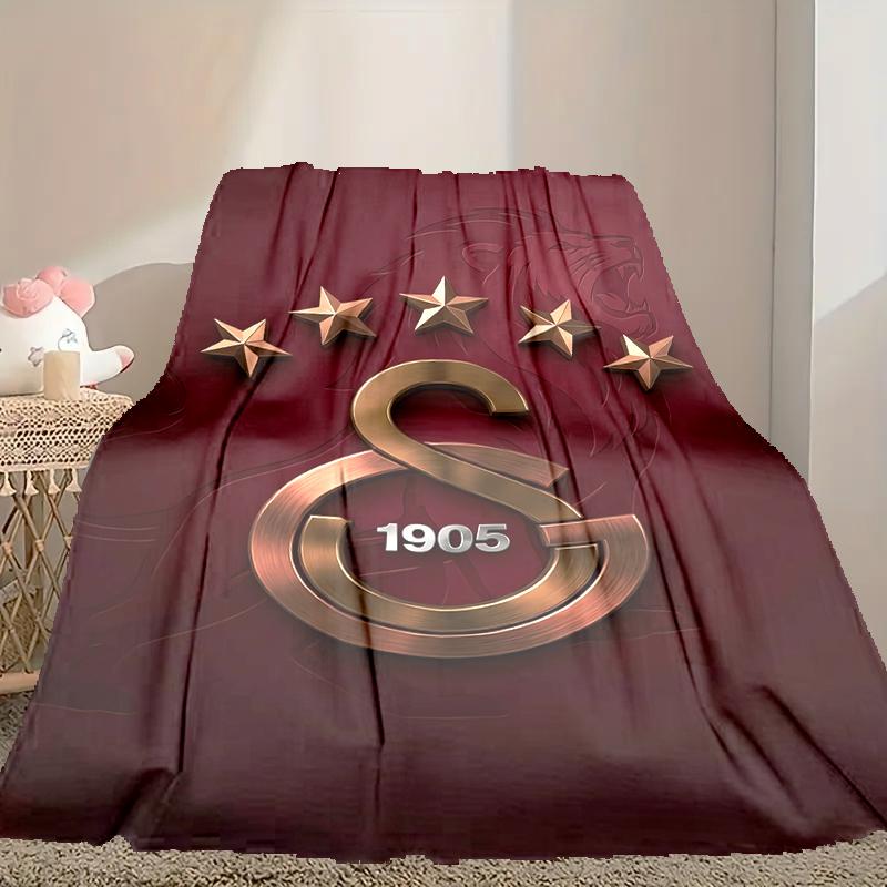 1pc Comfortable Home Print Throw Blanket, Galatasaray SK Blanket For Bed and Sofa Use, Special Present For Family