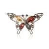 High-Grade Retro Alloy Rhinestone Hollow Butterfly Brooch Exquisite Temperament Women'S Clothing Corsage Jewelry Pin