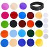 24 Color Gel Filter Set Circular Flash Light Filters for Photography Video LED Flashlight Accessory