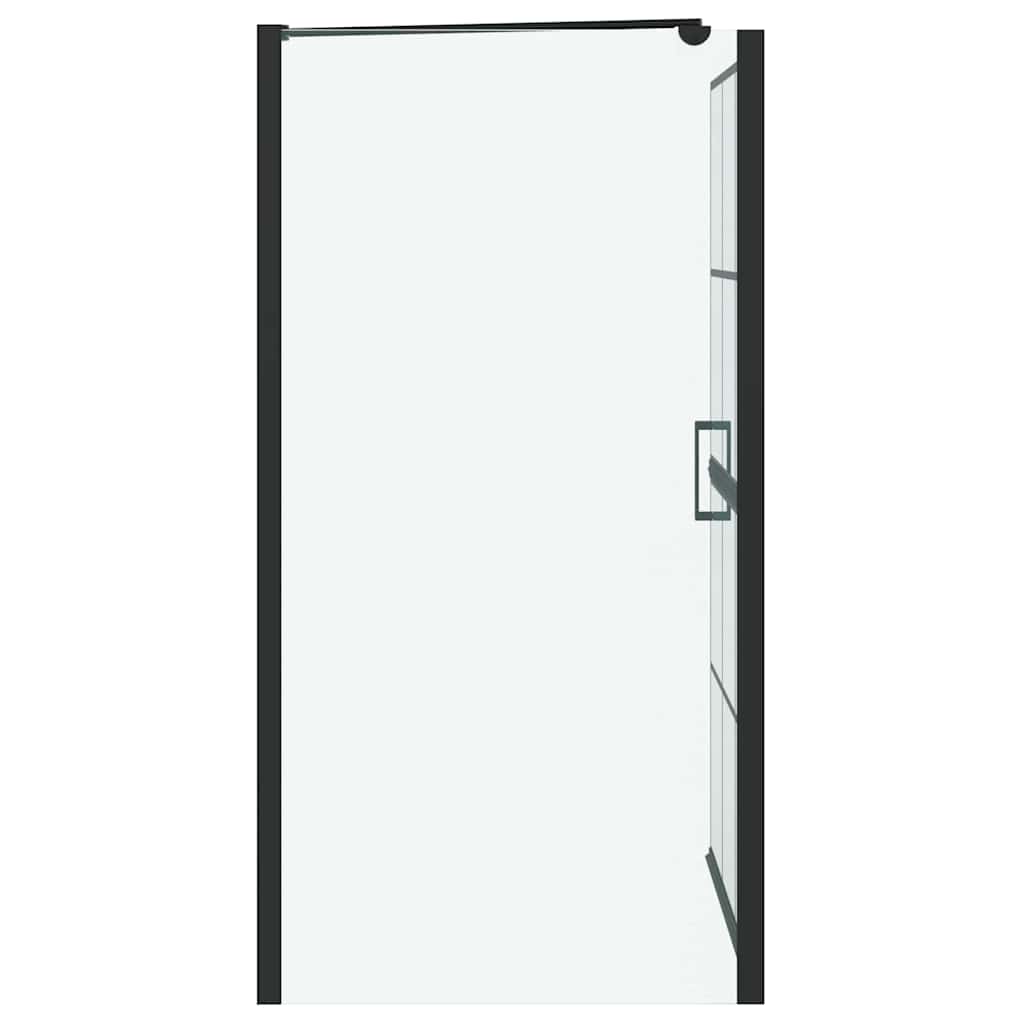 Black and Transparent Shower Screen 80 x 68 x 128 cm