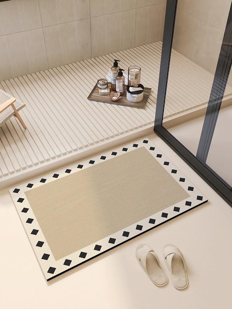Коврик для ванной Ins Коврик для ванной комнаты Впитывающий противоскользящий коврик для душа Быстросохнущий коврик для пола Туалетный коврик Коврик для двери Моющийся