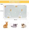 PINVNBY 2 Pack Guinea Pig Cage Liner, 47.2" x 27.56" Washable Pee Pads for Rabbit Waterproof Reble Guinea Pig Mat Fast and Super Absorbent Bedding