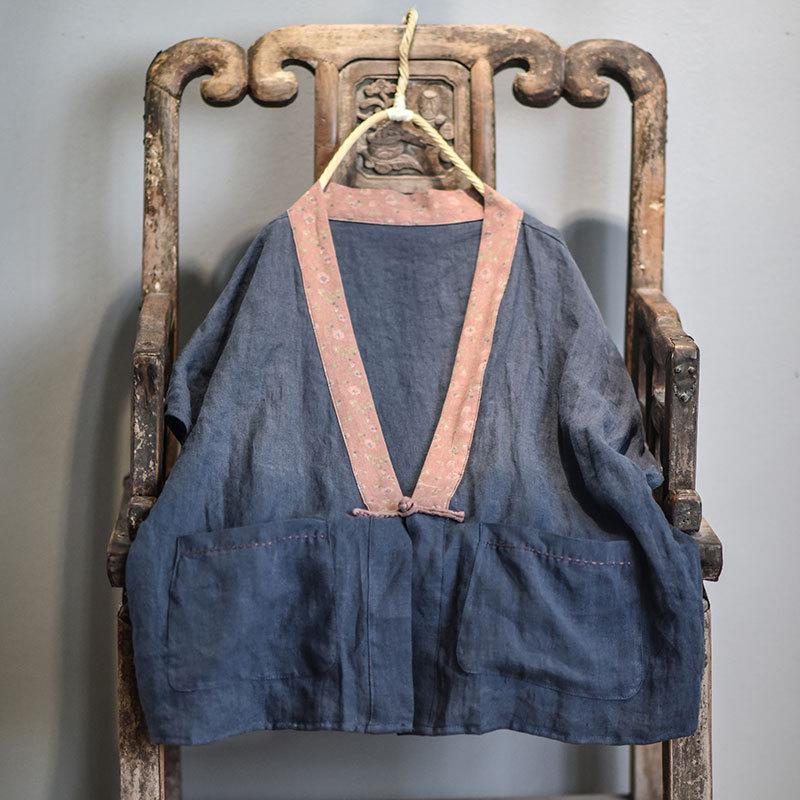 Johnature Весна-Осень с v-образным вырезом в стиле пэчворк на одной пуговице, хлопковый льняной кардиган, винтажные жилеты, свободные женские пальто