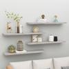 VidaXL Floating Wall Shelves 4 Pcs Concrete Grey 120x23.5x3.8cm MDF