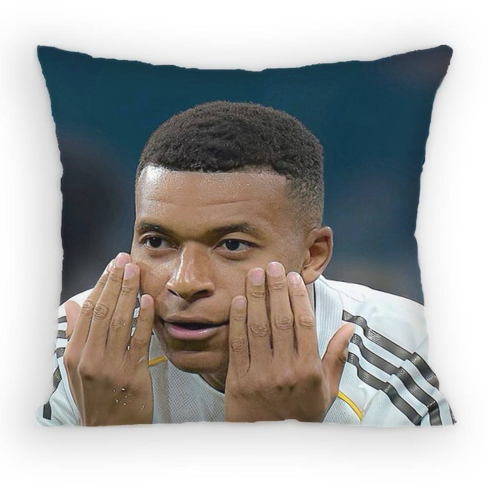 France Football K-Kylian M-Mbappe Наволочка Противопылевой Клещ Наволочка Невидимая Молния Шелковистый Короткий Плюш Наволочка для Подушки Дивана