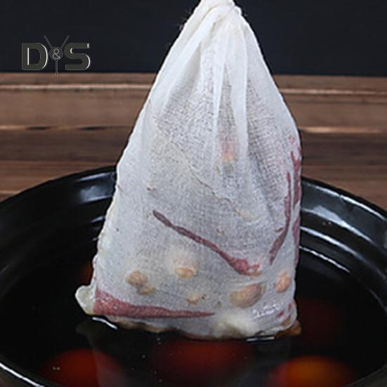 20 шт. мешочков для специй с завязкой, натуральные хлопковые муслиновые мешочки для чая, трав, супа, многоразовые тканевые мешочки для сыра, пустые пакетики