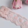 Pink Mesh Net Lace Trim 100% Cotton Embroidered Lace Ribbon Trimming Fabric DIY Garment Craft Decoration Accessories 2Yards
