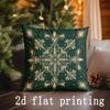 Christmas-themed Decorative Pillow Covers with Santa & Deer Pattern Cushion Cover Suitable for Sofa Bedroom Car Pillow Cover
