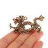 1Pc Solid Brass Zodiac Dragon Small Statue Desktop Ornament Feng Shui Decor
