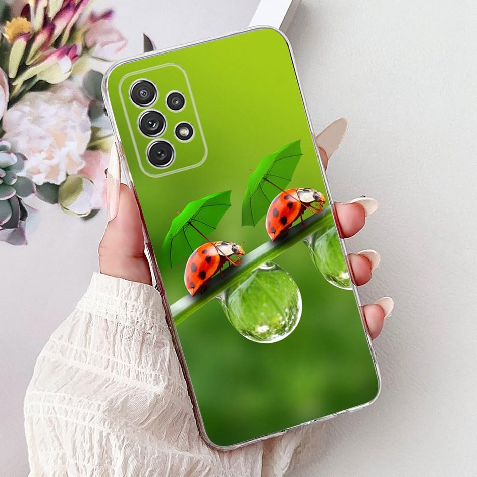 Чехол для Samsung Galaxy A52 SM-A525F Чехол Новый Стильный Цветок Бабочка Мягкий Силикон Чехлы для Телефона Для Samsung A72 A52s 5G Fundas