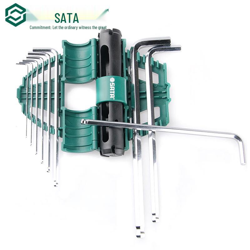SATA Набор из 9 удлиненных шестигранных ключей с шаровым наконечником - Метрический