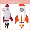 Space Suit Cosplay Outfit Adult Rocket Jumpsuit For Halloween