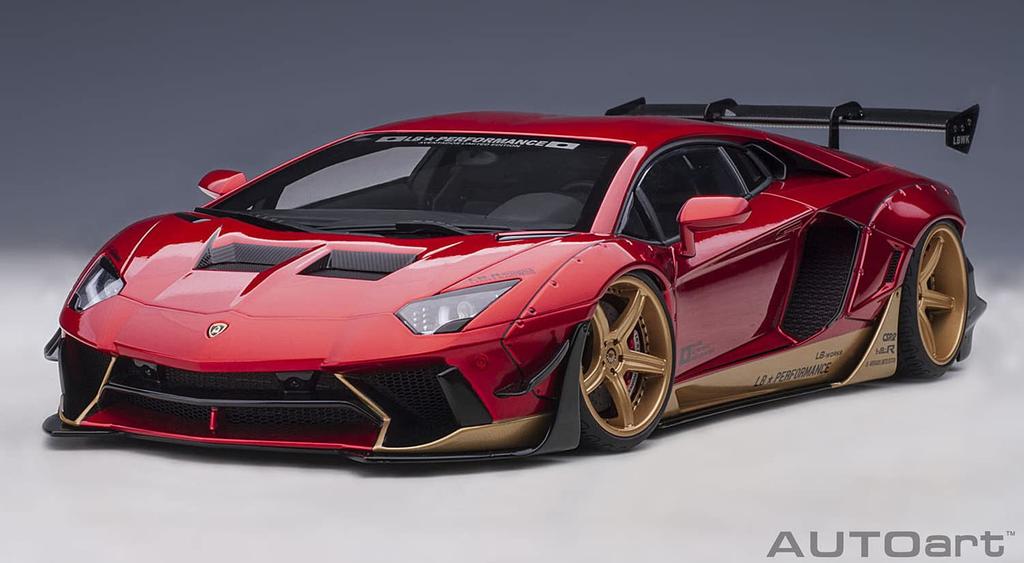 AUTOart Liberty Walk Lamborghini Aventador Limited Edition Hyper Accent Готовый продукт 79182 1/18 LB-WORKS Красный/Золотой