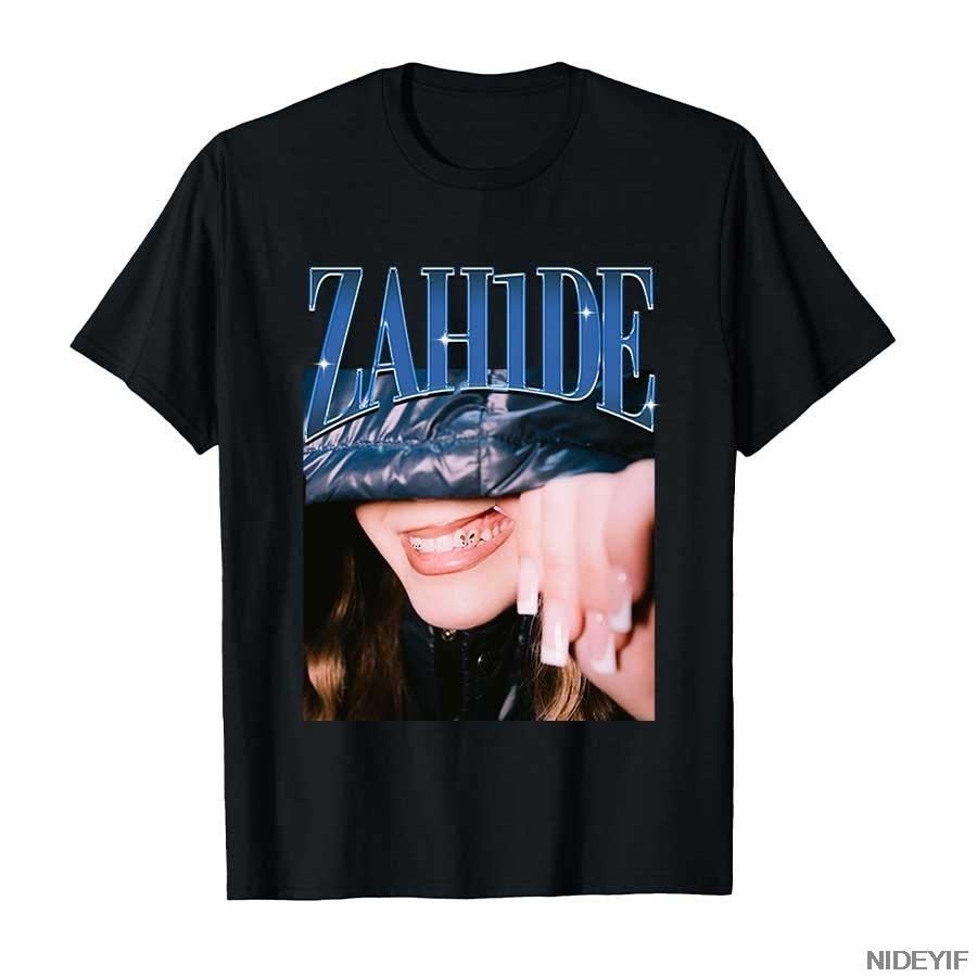 Zahide Merch Футболка для унисекс Женщин Хип-хоп Уличная Оверсайз Zah1de 100% Хлопок Футболка ZH10