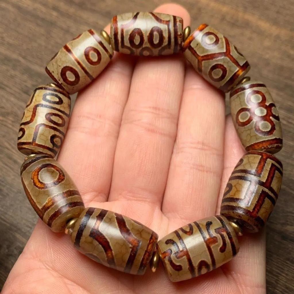 Браслет из бусин Дзи с портретом Браслет Украшение Мужской и Женский Браслет из Агата Халцедона