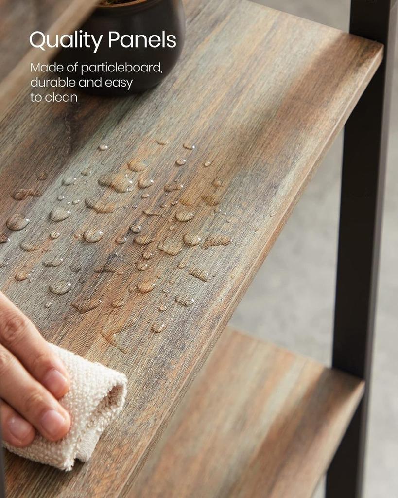 Стеллаж, полки с 14 полками, металлическая рама, полка для гостиной, домашнего офиса, индустриальный стиль, 24 x 158 x 166 см, дуб с синими