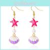 Beach Shell Earrings For Women Summer Ocean Style Fashion Jewelry With Electroplated Finish
