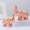 1 Pair Elephant Statue Home Decor Ceramic Elephant Figurines Desktop Elephant Sculpture for Office Bookshelf Living Room