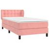 3127714 vidaXL Divan Bed with Mattress Pink 90x200 Cm Velvet