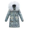 Женское теплое стеганое пальто с капюшоном из искусственного меха, свободный крой, средней длины, зимняя верхняя одежда