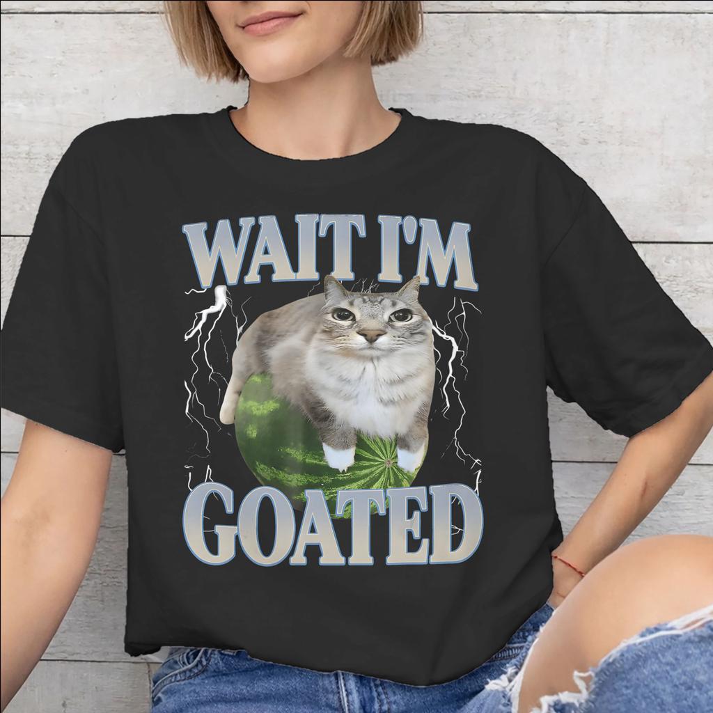 Fashion Wait IM Goated Funny Meme T Shirt for Men Women 100 Cotton Tee Shirt Short Sleeve Clothes