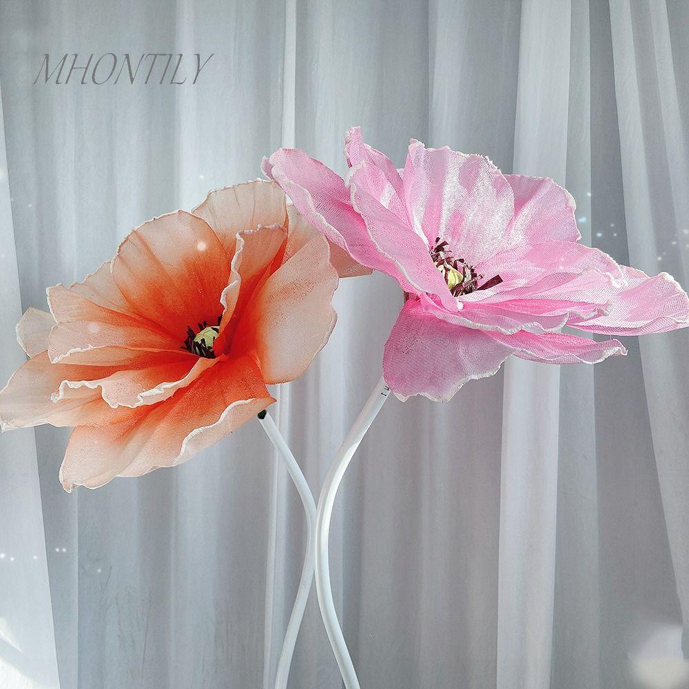 Linen Artificial Flower Home Garden Decor Large Artificial Flower New Background Wall