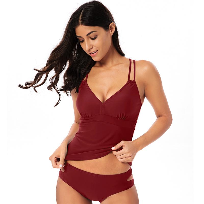 TUINANLE Танкини женский летний купальник с подкладкой на груди женские купальники из двух предметов