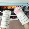 1pc Cute Cat Paws Oven Mitts Heat Resistant Non-slip Long Gloves Cotton Baking Insulation Microwave Gloves Cat Paw Gloves